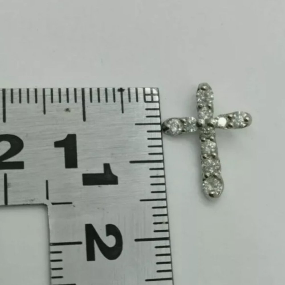 Cross Diamond 0.5ct Platinum pt900 Jewelry Pendant Head - Picture 6 of 8